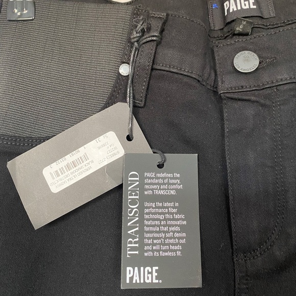 PAIGE Verdugo Ultra Skinny in Black Shadow Destructed Maternity Jeans - Picture 7 of 7